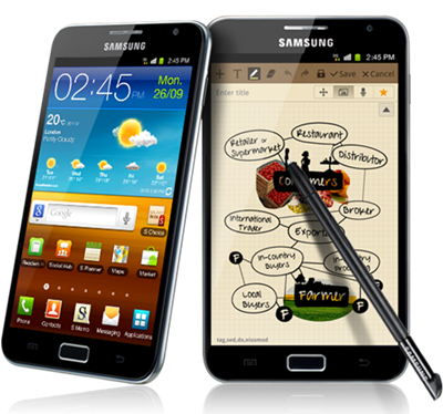 Samsung Galaxy on Samsung Galaxy Note  Gt N7000
